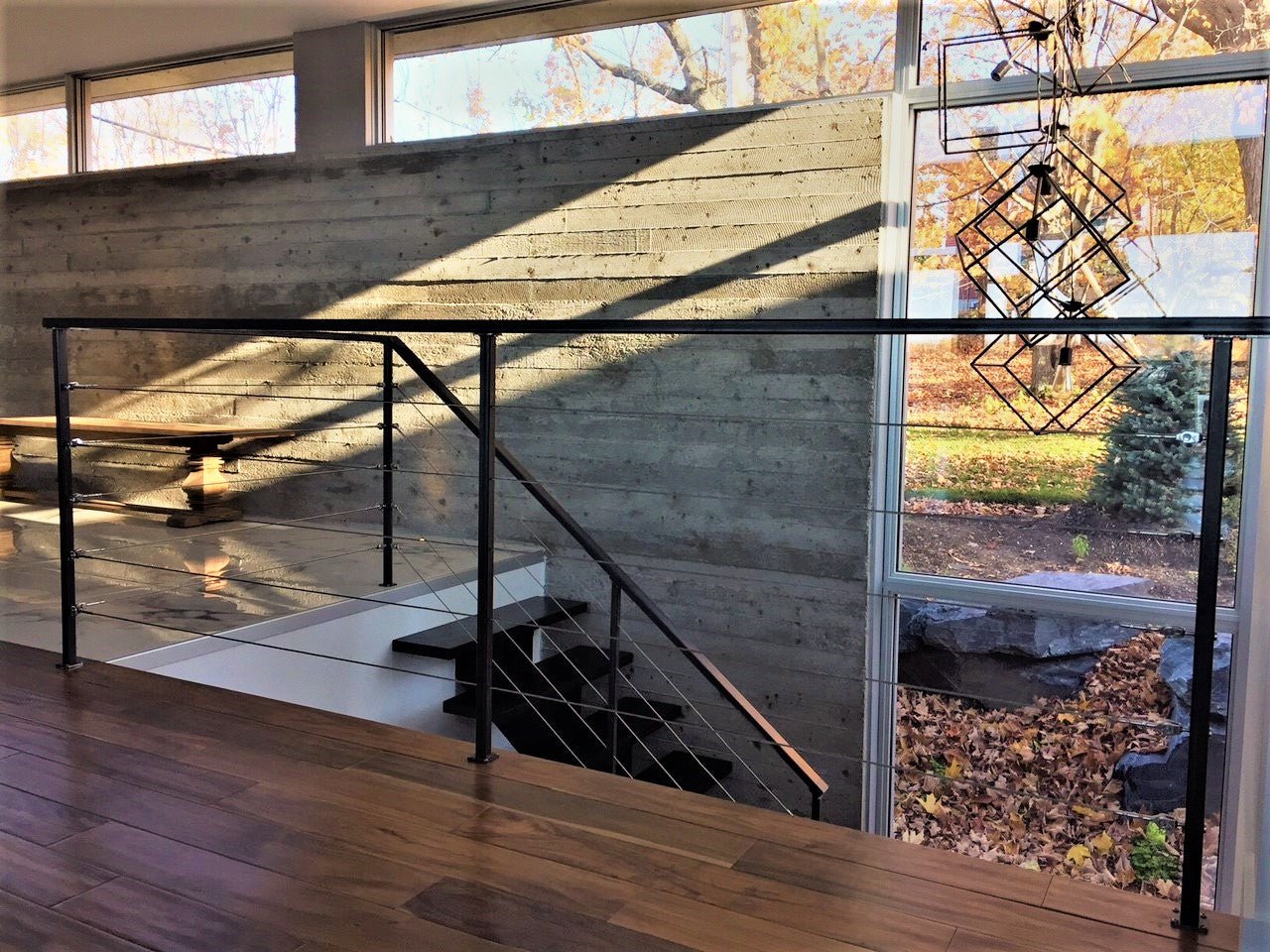 Cable railing interior design ideas - Gauthier De LaPlante