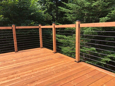 Classic Cable Railing System - I - Timber Post - Gauthier De LaPlante