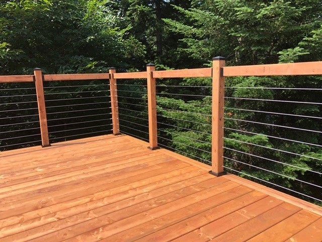 Classic Cable Railing System - I - Timber Post - Gauthier De LaPlante