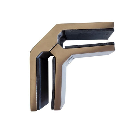 90 degree stainless steel glass connector - Gauthier De LaPlante