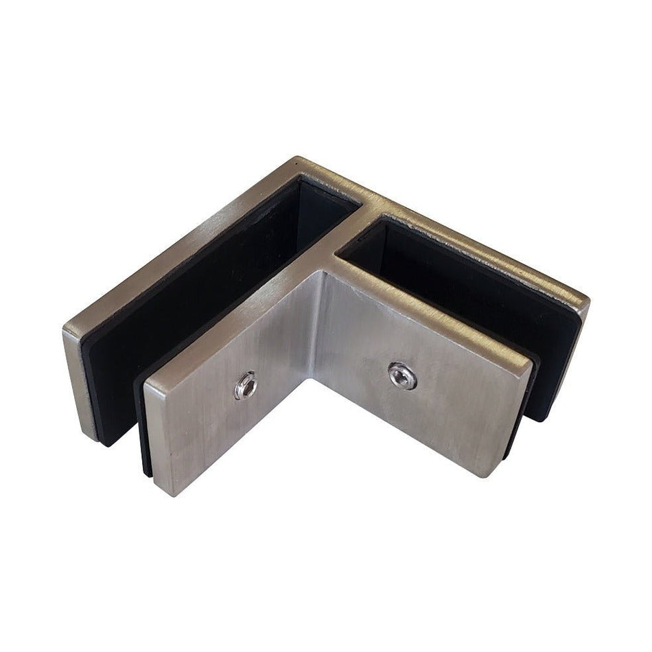 90 Degree Stainless Steel Glass Connector - Slim - Gauthier De LaPlante