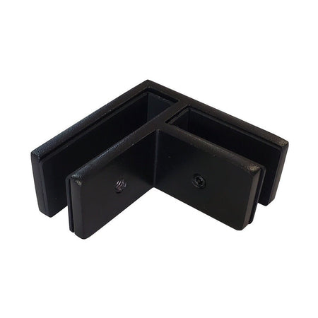 90 Degree Stainless Steel Glass Connector - Slim - Black - Gauthier De LaPlante