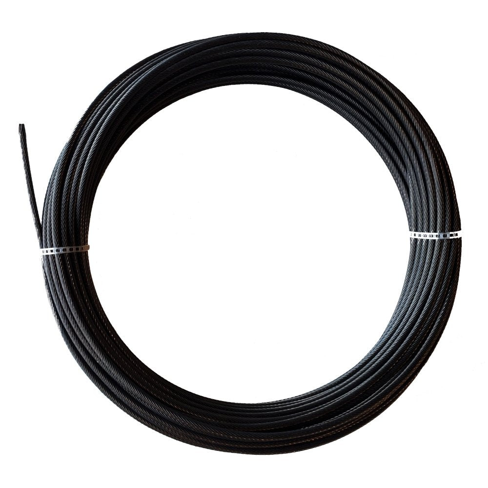 Stainless steel cable - Black