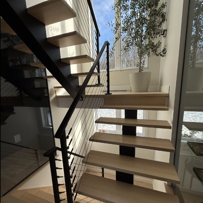 Indoor stair cable railing project in Greater Toronto, Ontario
