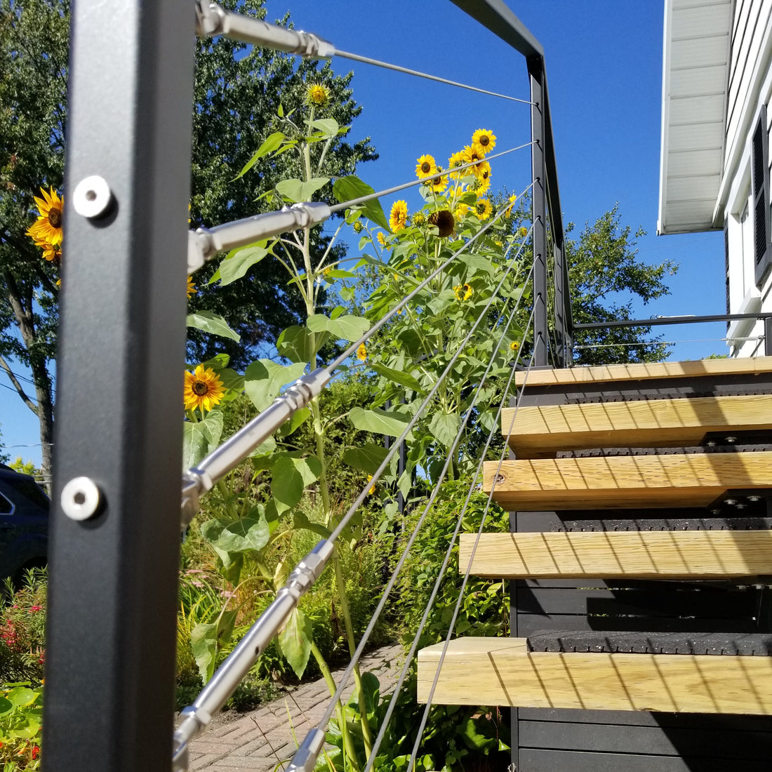 Projet de garde-corps en métal avec câbles d'acier à  Québec, Capitale-Nationale