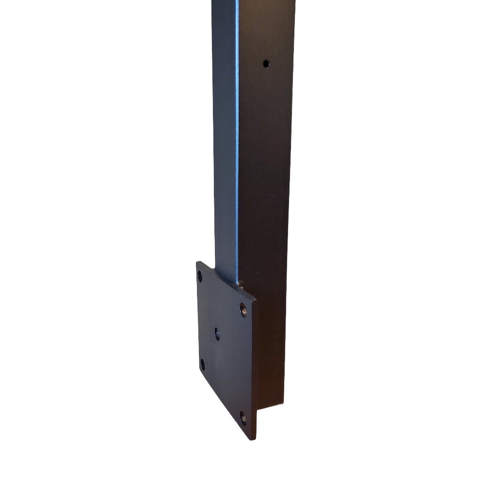 Aluminum post for cable railing – Pre-drilled – Side Mounted – Matte B ...