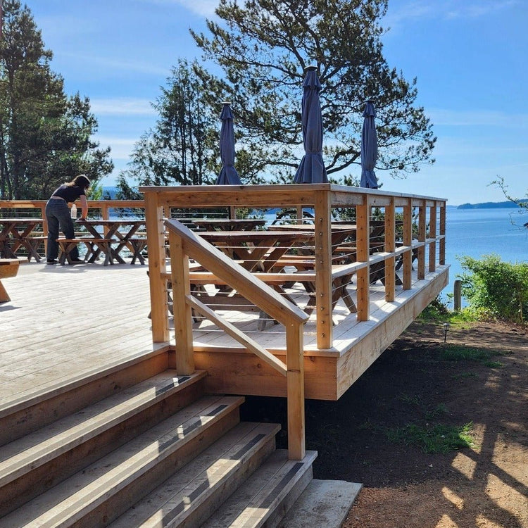 Classic Cable Railing System - I - Timber Post – Gauthier De LaPlante