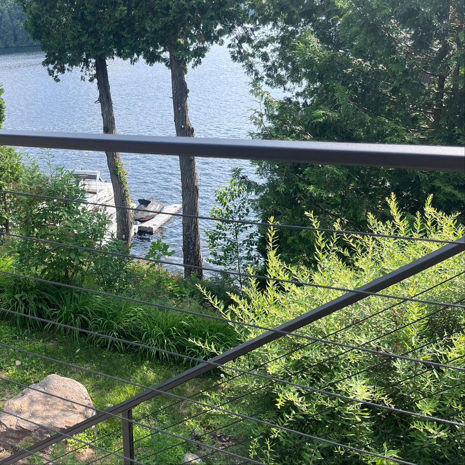 Classic Cable Railing System - II - Metal post - Black - Gauthier De LaPlante