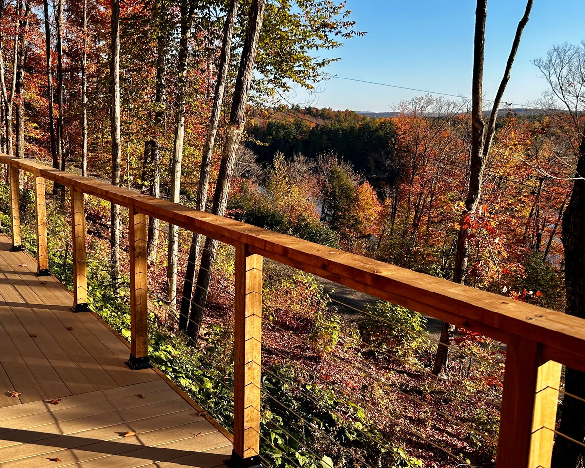 Classic Cable Railing System - II - Timber Post – Gauthier De LaPlante