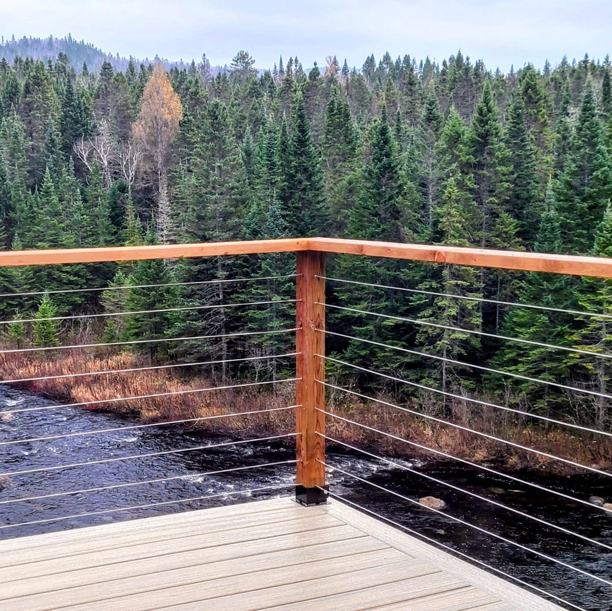 Marina Cable Railing System - I - Timber Post - Gauthier De LaPlante