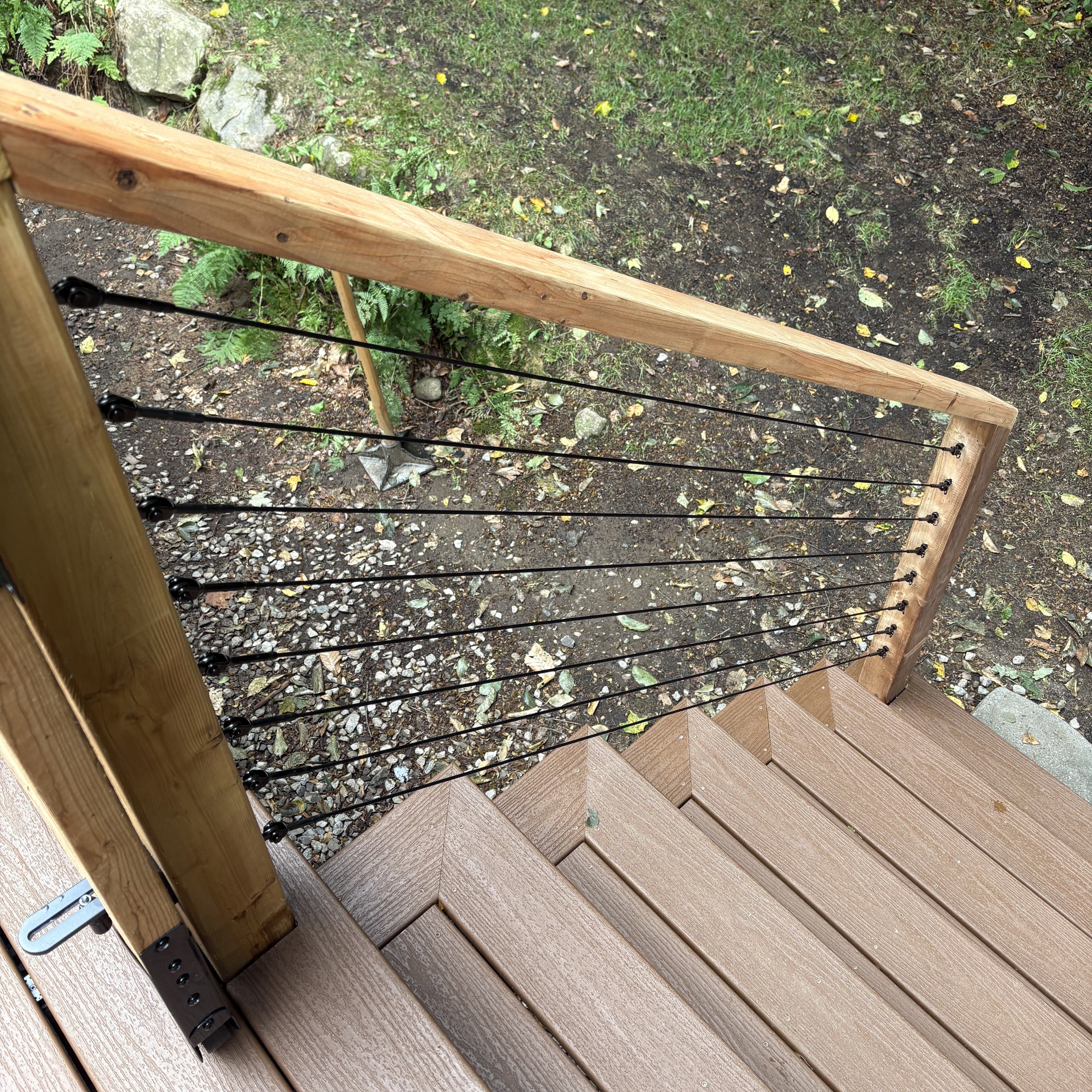 Marina Cable Railing System - II - Timber Post - Black - Gauthier De LaPlante