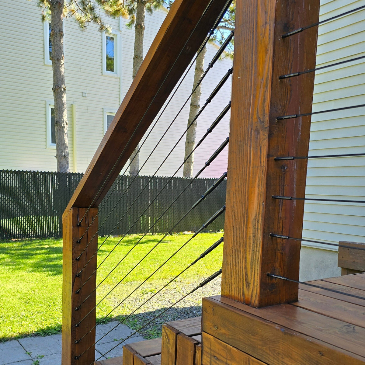 Nautica Cable Railing System - II – Timber Post - Black - Gauthier De LaPlante