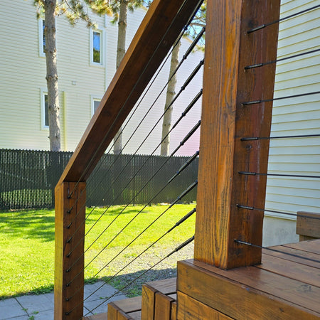 Nautica Cable Railing System - II – Timber Post - Black - Gauthier De LaPlante
