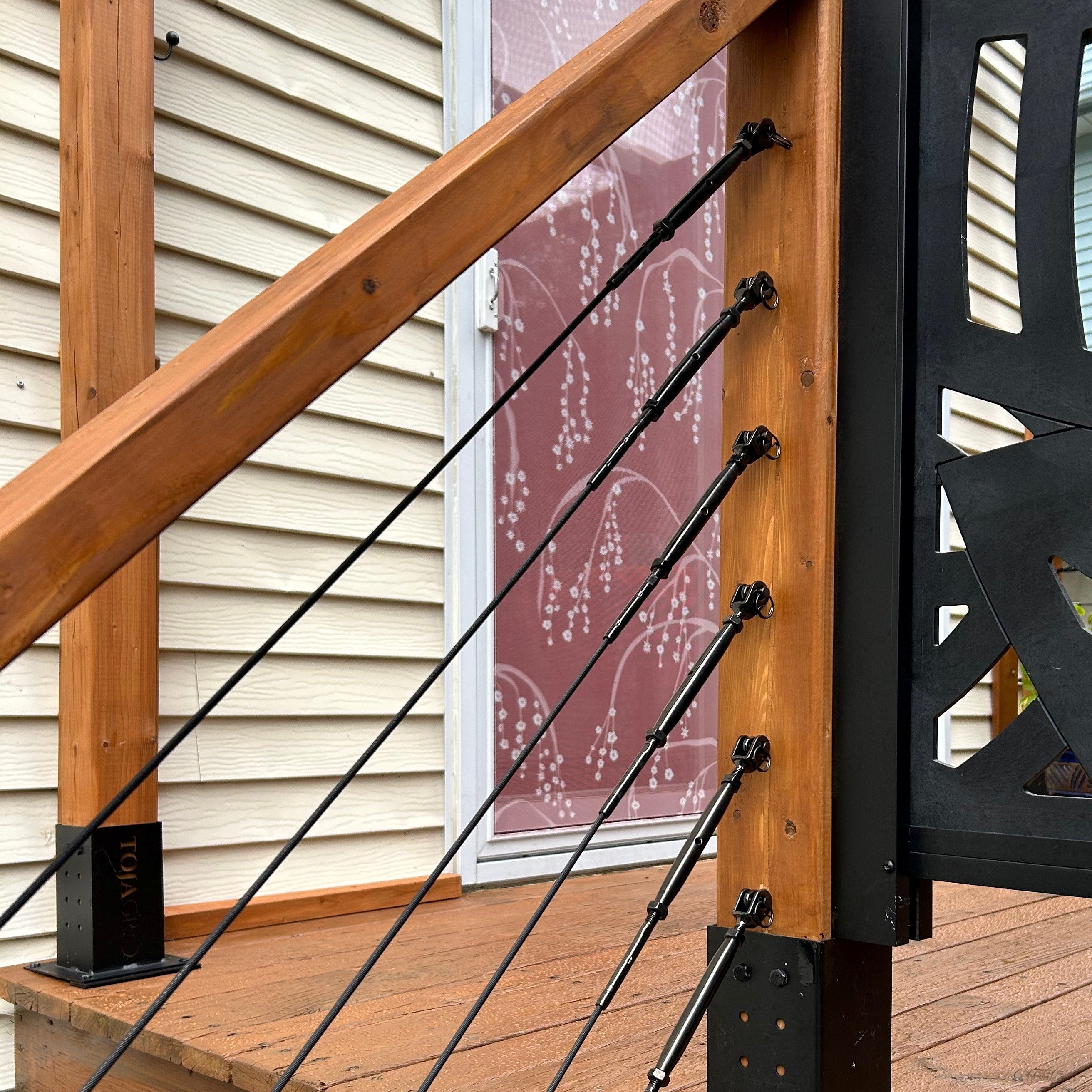 Nautica Cable Railing System - II – Timber Post - Black - Gauthier De LaPlante