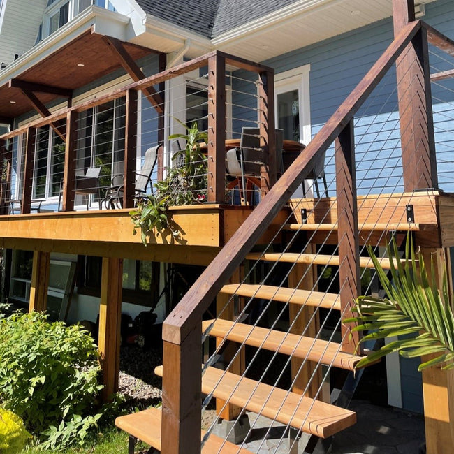 Prime Source Cable Railing Cable Railing With Timber Post – Gauthier De LaPlante